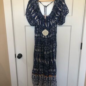 Knox Rose XL Blue and White Dress